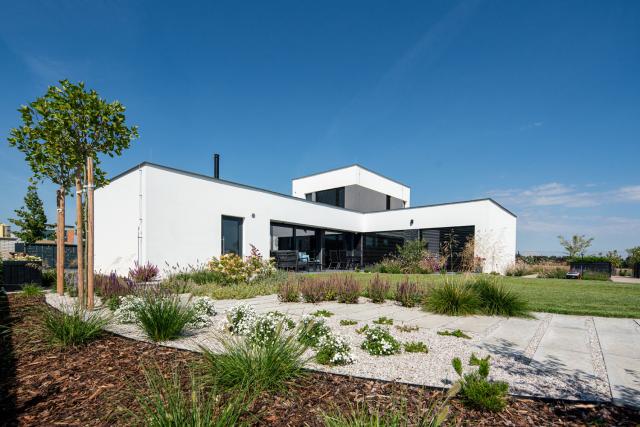 Nízkoenergetická dřevostavba do tvaru L